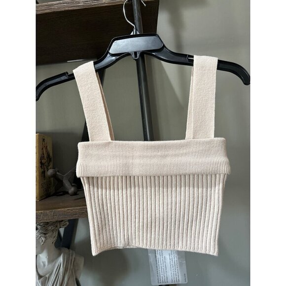 Forte Forte Ribbed Knit Wool Crop Top Candor Womens Size 2 US 6 - Picture 4 of 7